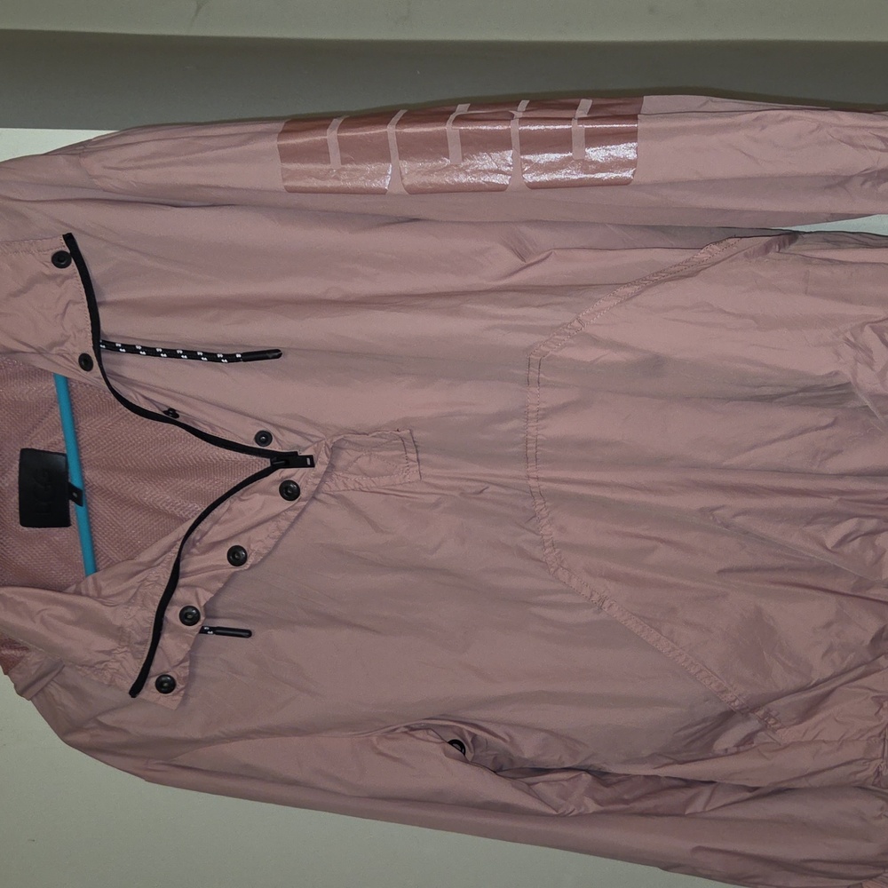 Gently Worn UGG Cameron Size Small Pink Anorak Jacket Logo Hooded Quarter Zip